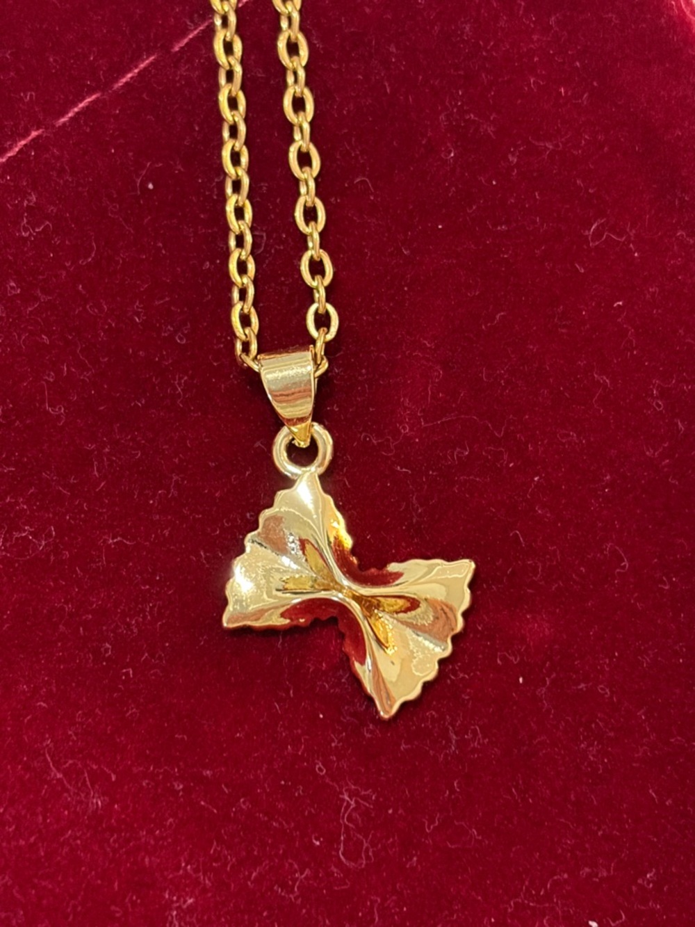 Gold Farfalle Pendant Necklace - Women Jewelry